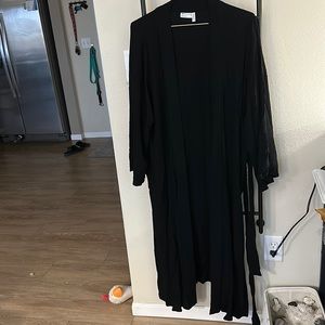 Womens long black robe